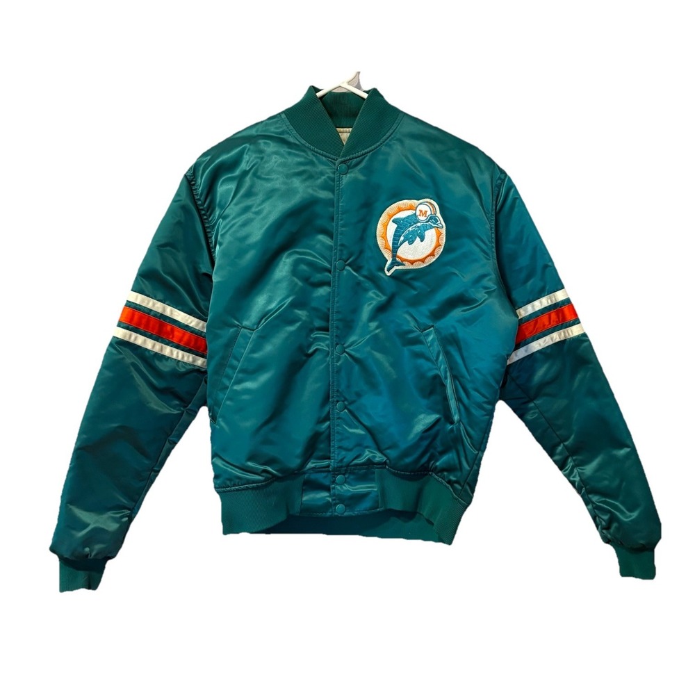 Vintage 1988-1991 Starter NFL Proline Miami Dolphins Satin Bombet Jacket Med USA
